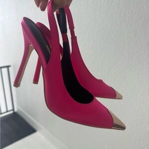 Fashion Nova Hot Pink Slingback Heels